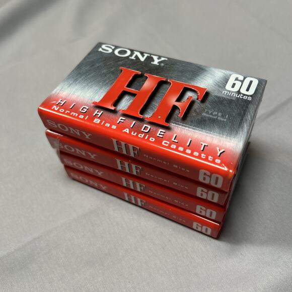 SEALED! Sony 4 Pack HF High Fidelity 60 Minute C-60HFC Cassette Normal Bias New - Picture 2 of 7